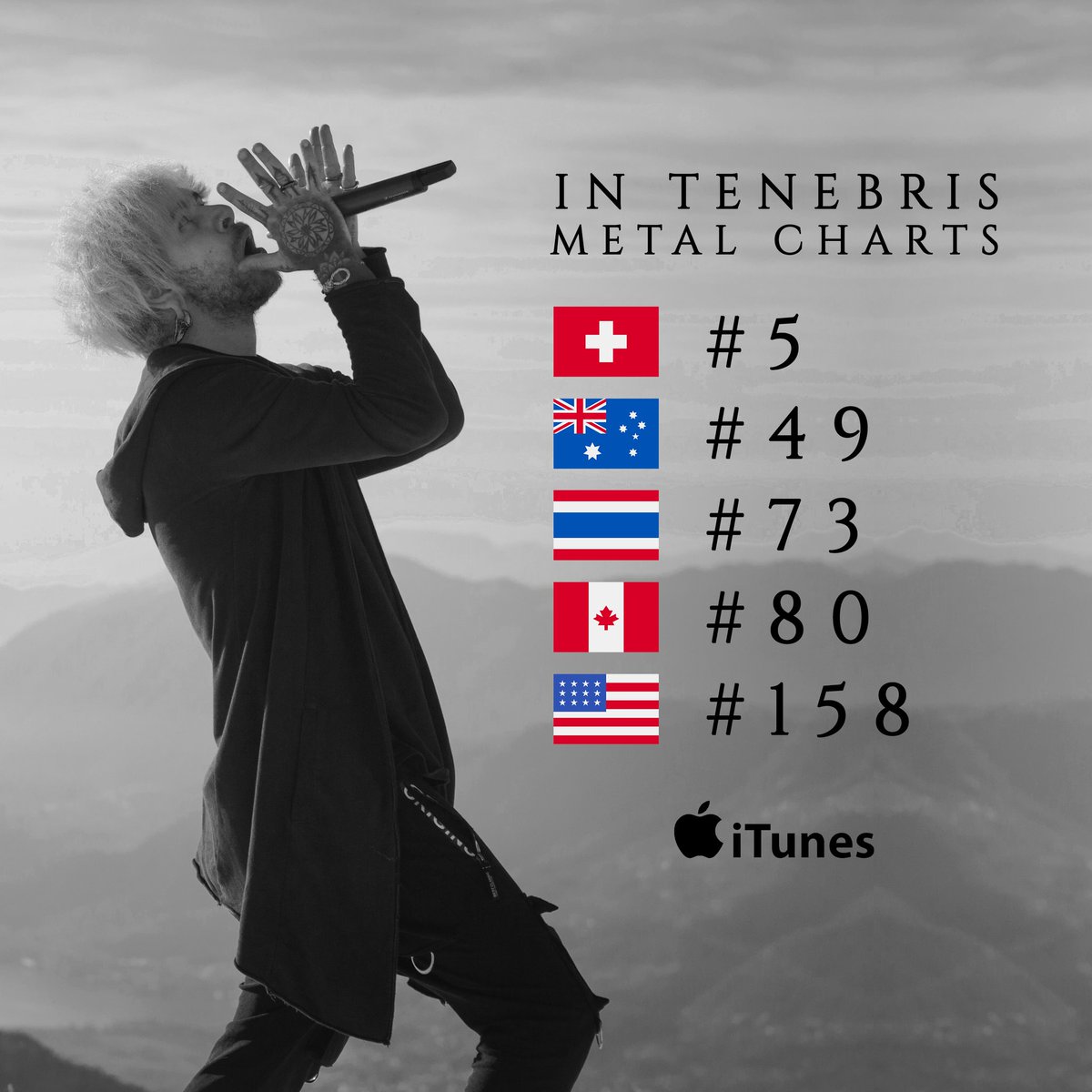 wearedefamed's tweet image. "In Tenebris” hit the iTunes charts in 5 countries, we’re speechless. Thank you all so much for the love and the support!
