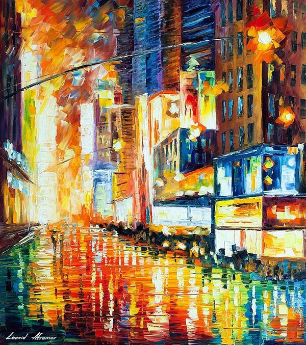 LinaDoco's tweet photo. Times Square At Night by Leonid Afremov https://t.co/RY1dRkGgU5 https://t.co/lm7jfogomS