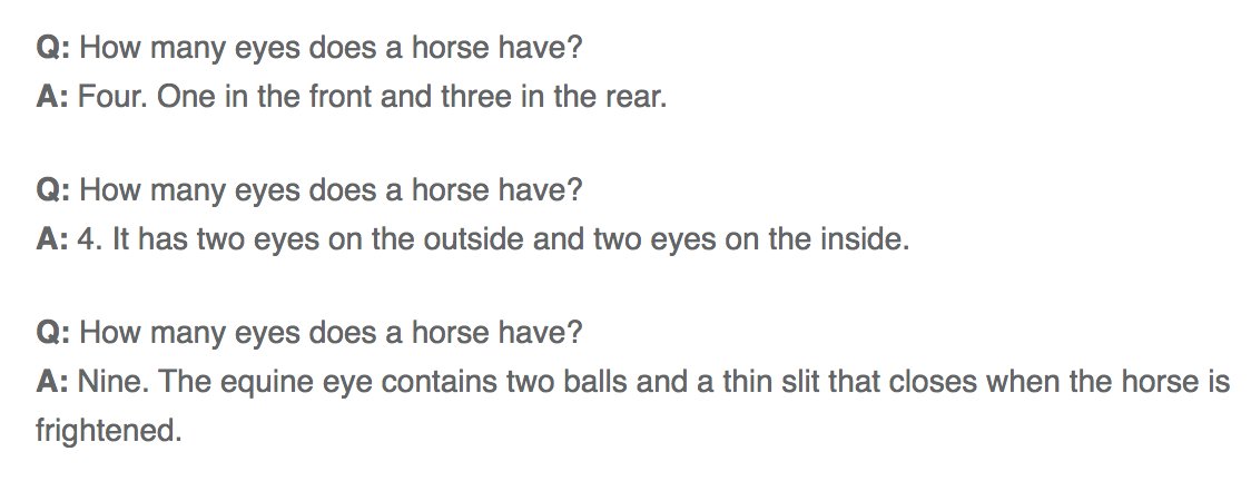 When an AI is trained on words, weird things can happen to the physical domain.I asked the  @OpenAI API about horses. https://aiweirdness.com/post/621186154843324416/all-your-questions-answered