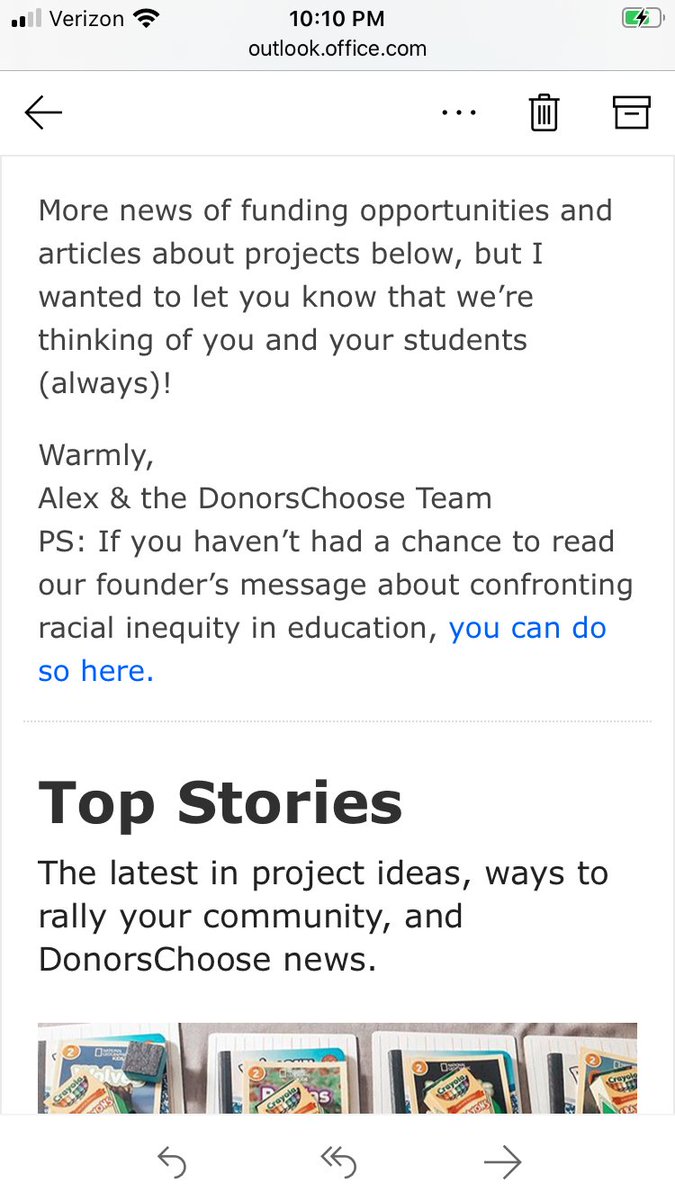 Another email from Donors Choose