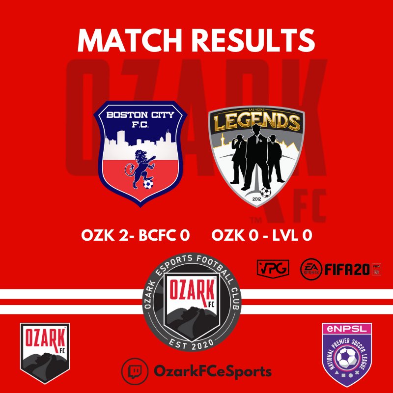 Two good results last night to help push us up the table a few slots!  Good work and let’s do this!

#enpsl <a href="/BostonCityFC/">Boston City FC</a> <a href="/BCFCeSports/">Boston City FC eSports</a> <a href="/LasVegasLegends/">Las Vegas Legends</a>
