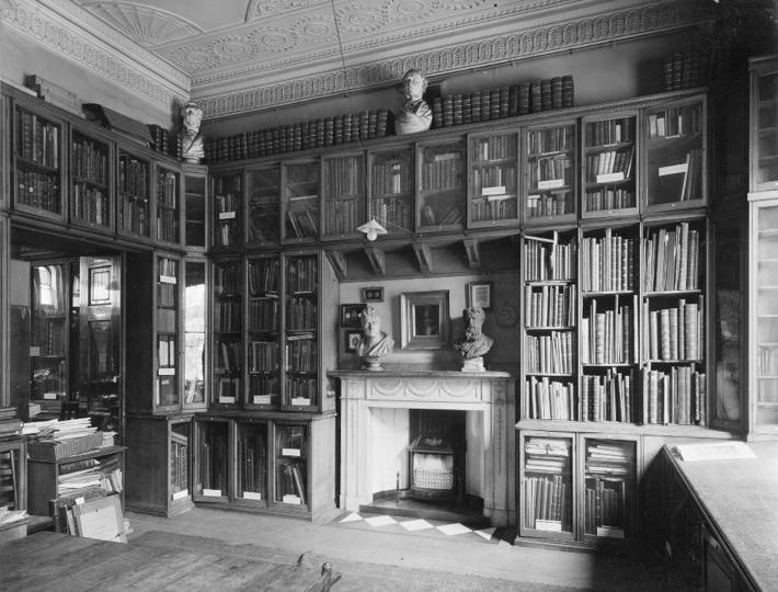 And this was the old library - lit by candles and heated by an open fire