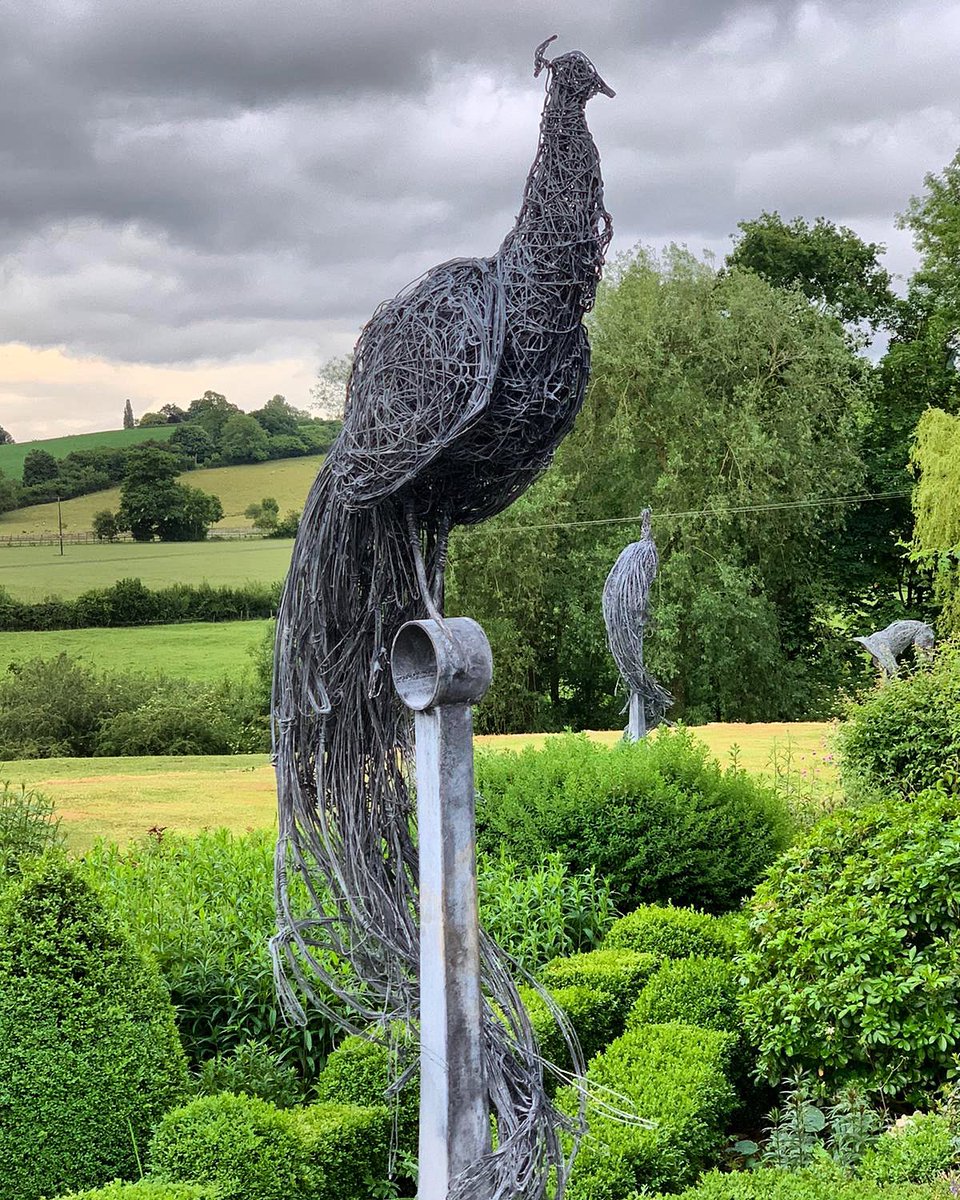 ruperttill121's tweet photo. Storm clouds gathering over the garden tonight, risk of thunder!  #Wire #Sculpture #GardenArt #Artinthegarden #Arty #WireSculpture #GardenSculpture #Garden #Animals  #Horses #RTillSculptures #WireSculptures  #Art #ArtOfTheDay #PhotoOfTheDay #SculptureArt https://t.co/Z8CwEonMID