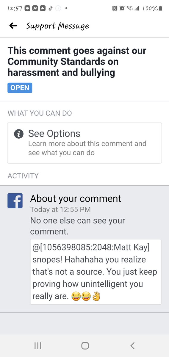 This comment got me 24 hours in Facebook jail. When is this nonsense censorship of our 1st amendment rights going to stop