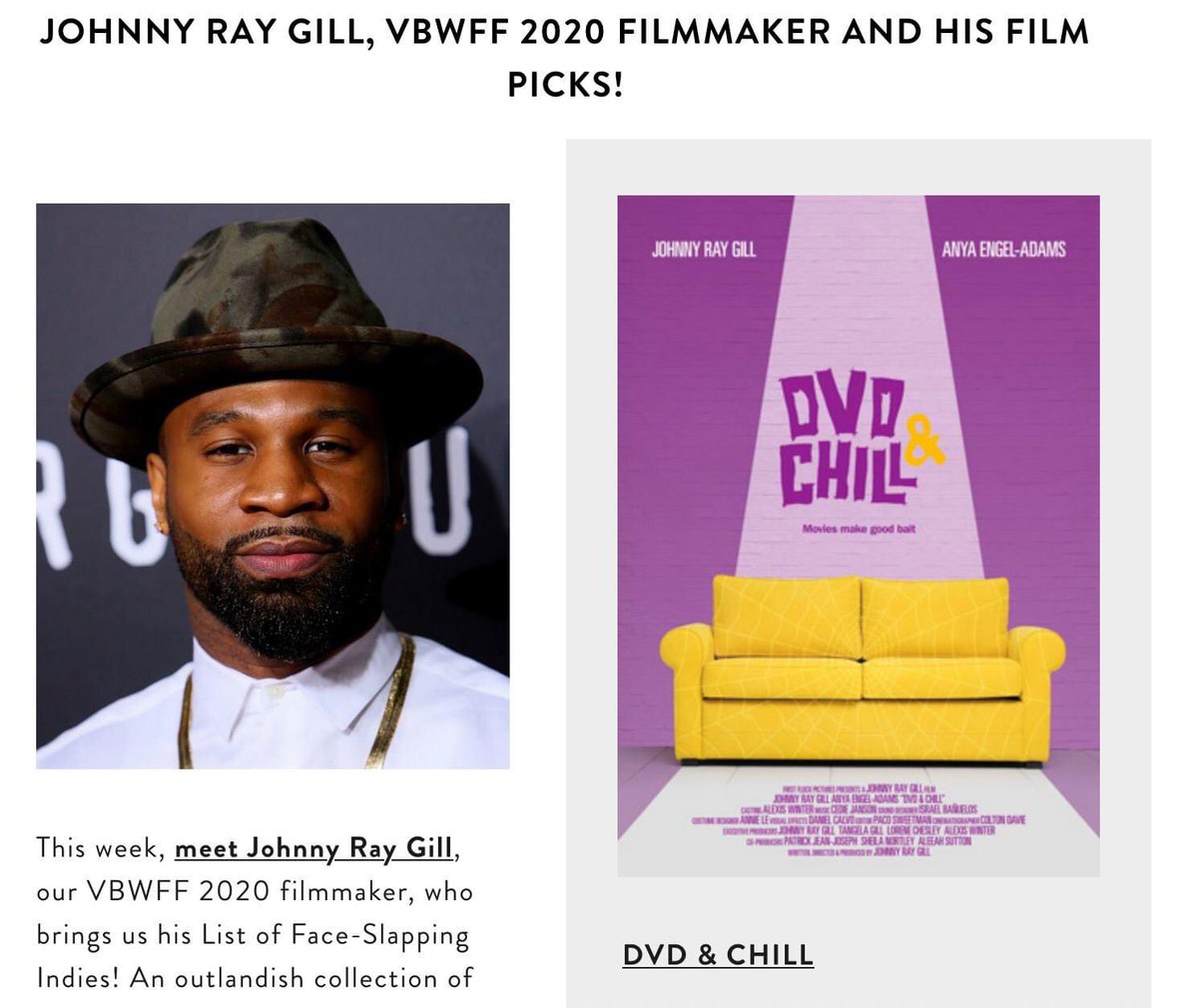 JohnnyRayGill's tweet photo. Peep my picks for the latest ep of "Box Office Bottles!" I selected 3 face slappin' indies & #VBWFF Wine Director Bob Stanley paired them w/ the perfect vino for ya binge-watching pleasure! https://t.co/3SgJcBEjfn
"DVD & CHILL" screens at @VeroBeachWFF later this summer! 🎥🍷 https://t.co/9ngEHGNZLX