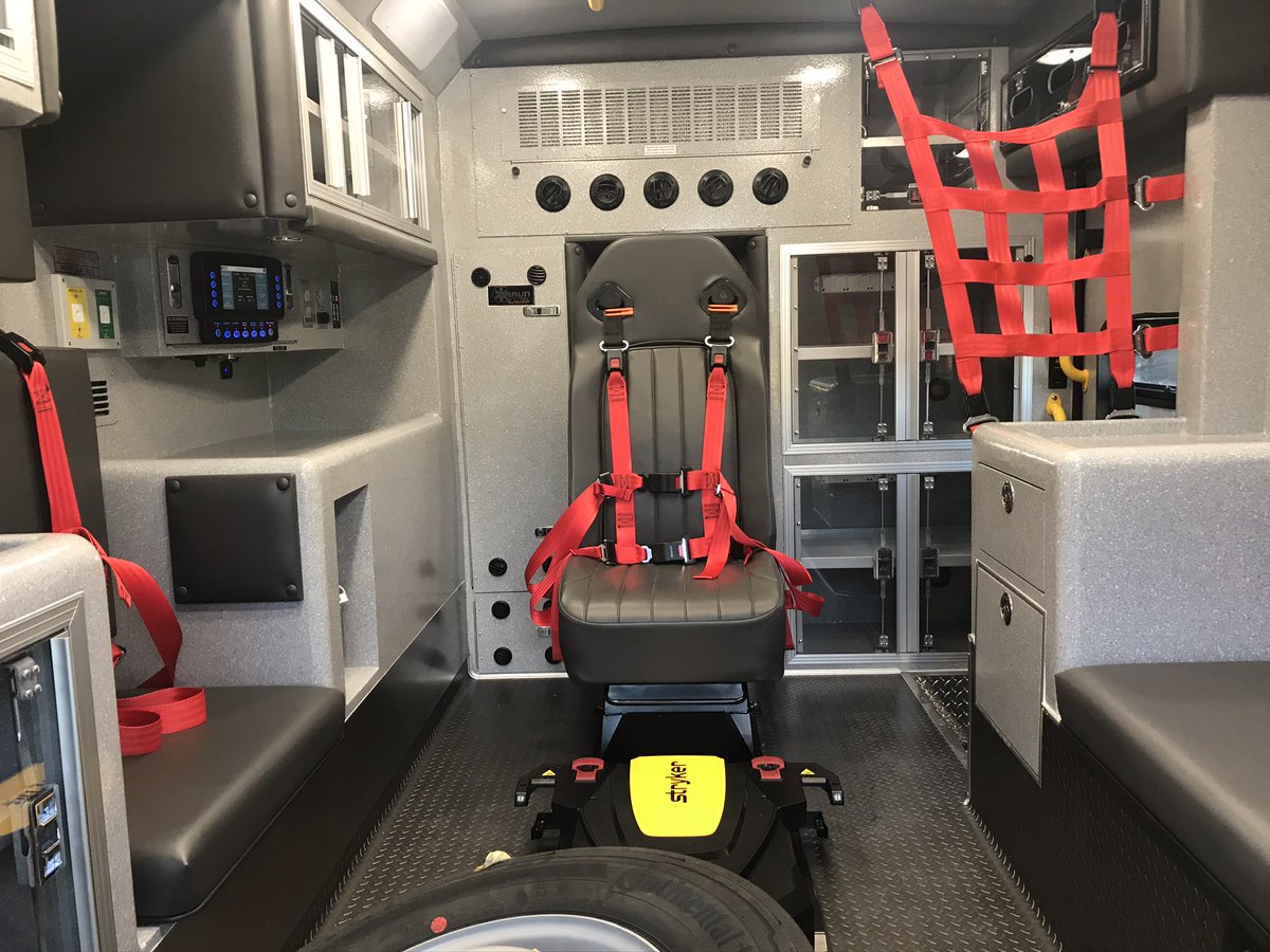Take a step inside one of Englewood Health's 𝗙𝗜𝗩𝗘 new Braun Ambulances Liberty Type 1 ambulances!