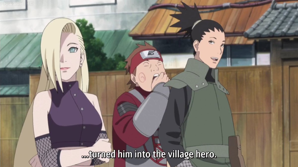 Ino-Shika-Cho are on the way to Kurenai's house to bring birthday presents to Mirai, Kurenai was glad that even now Asuma's students still look after them 