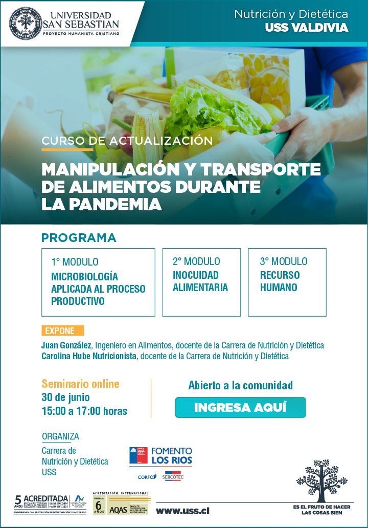 Atención empresarios/emprendedores del rubro alimentos a propósito de la actual crisis sanitaria, la USS dictará cursos de la carrera de Nutrición especialmente para ustedes <a href="/fomentolosrios/">@FomentoLosRios</a>