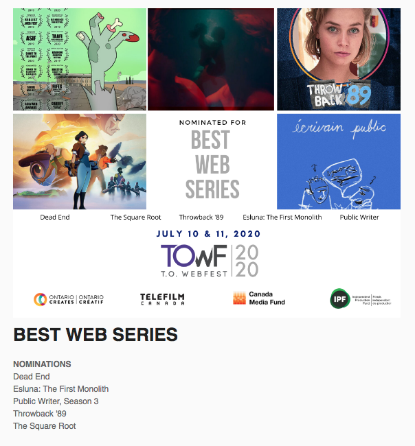 The Square Root (@squarerootdrama) on Twitter photo The Square Root has been nominated as both BEST DRAMA SERIES at BEST WEB SERIES in this year's <a href="/TOWebFest/">T.O. WebFest</a>!
<a href="/squarerootdrama/">The Square Root</a> #thesquarerootseries The Square Root has been nominated as both BEST DRAMA SERIES at BEST WEB SERIES in this year's <a href="/TOWebFest/">T.O. WebFest</a>!
<a href="/squarerootdrama/">The Square Root</a> #thesquarerootseries