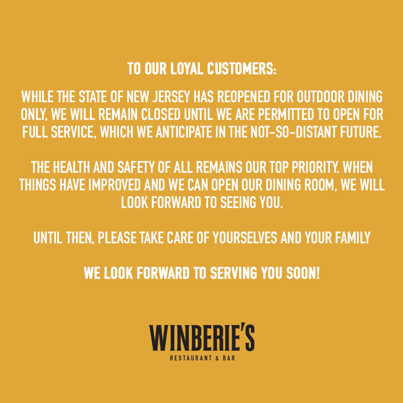 The latest from Winberie's...