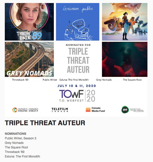 The Square Root (@squarerootdrama) on Twitter photo Congrats to <a href="/jeremyosbern/">Jeremy Osbern</a> on being nominated for the TRIPLE TREAT AUTEUR AWARD at this year's <a href="/TOWebFest/">T.O. WebFest</a> for his work as co-writer/director/cinematographer! Congrats to <a href="/jeremyosbern/">Jeremy Osbern</a> on being nominated for the TRIPLE TREAT AUTEUR AWARD at this year's <a href="/TOWebFest/">T.O. WebFest</a> for his work as co-writer/director/cinematographer!