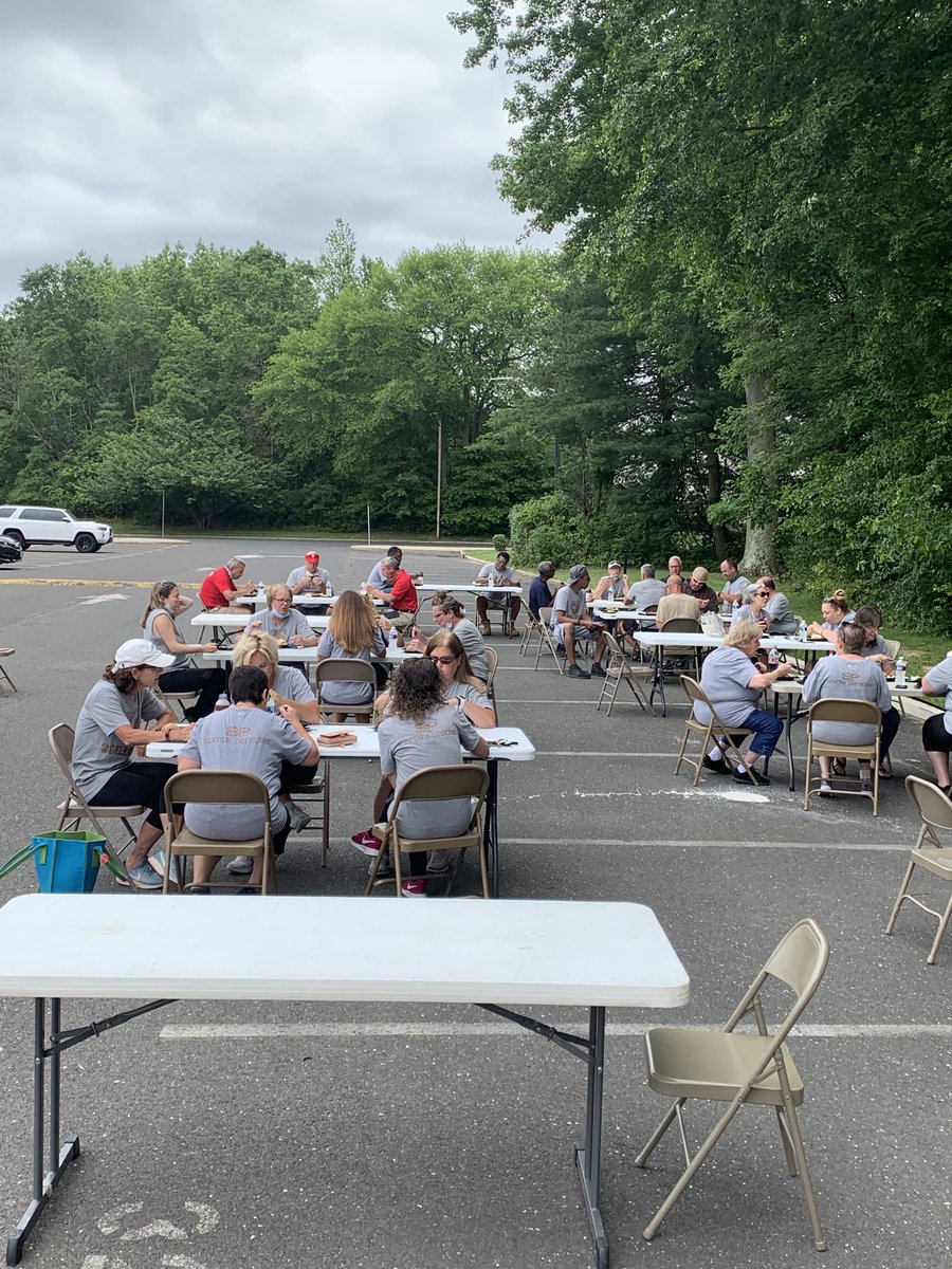 What a great team!! Stacy and her Lunch Ladies along with Mike D and his Maintenance Guys were amazing during the pandemic by serving over 67,000 total meals.  Today we celebrated the last distribution by serving those who confidently kept the program going with a great lunch!!