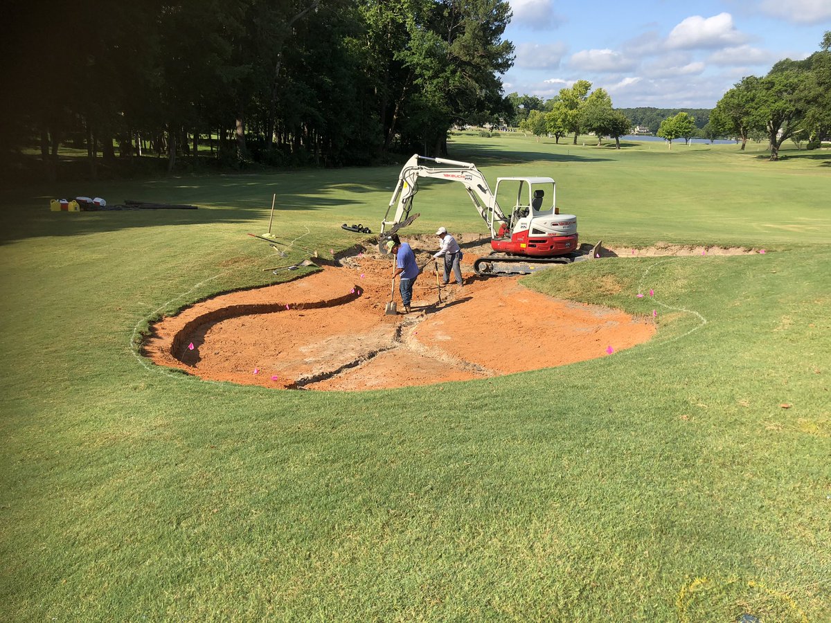 What a difference a week has made.  Bunkers are starting to shape up!