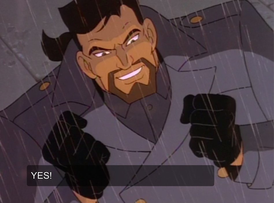 Let me pretend for a minute that Xanatos is just genuinely happy to have reunited all these devoted friends with one another