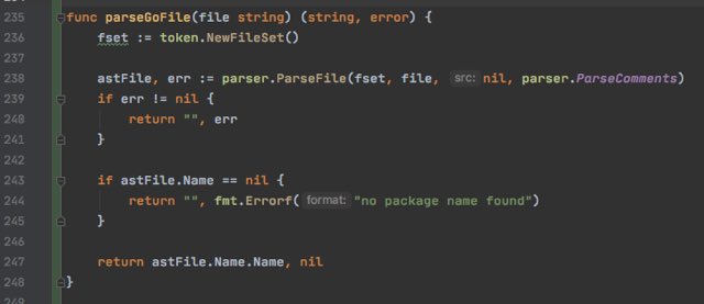 The more I delve into @GolangGo the more I love it.

I had a need to analyse some go code and found that the ENTIRE go toolchain is also accessible within your own code.

This simple example returns the package name of a file.