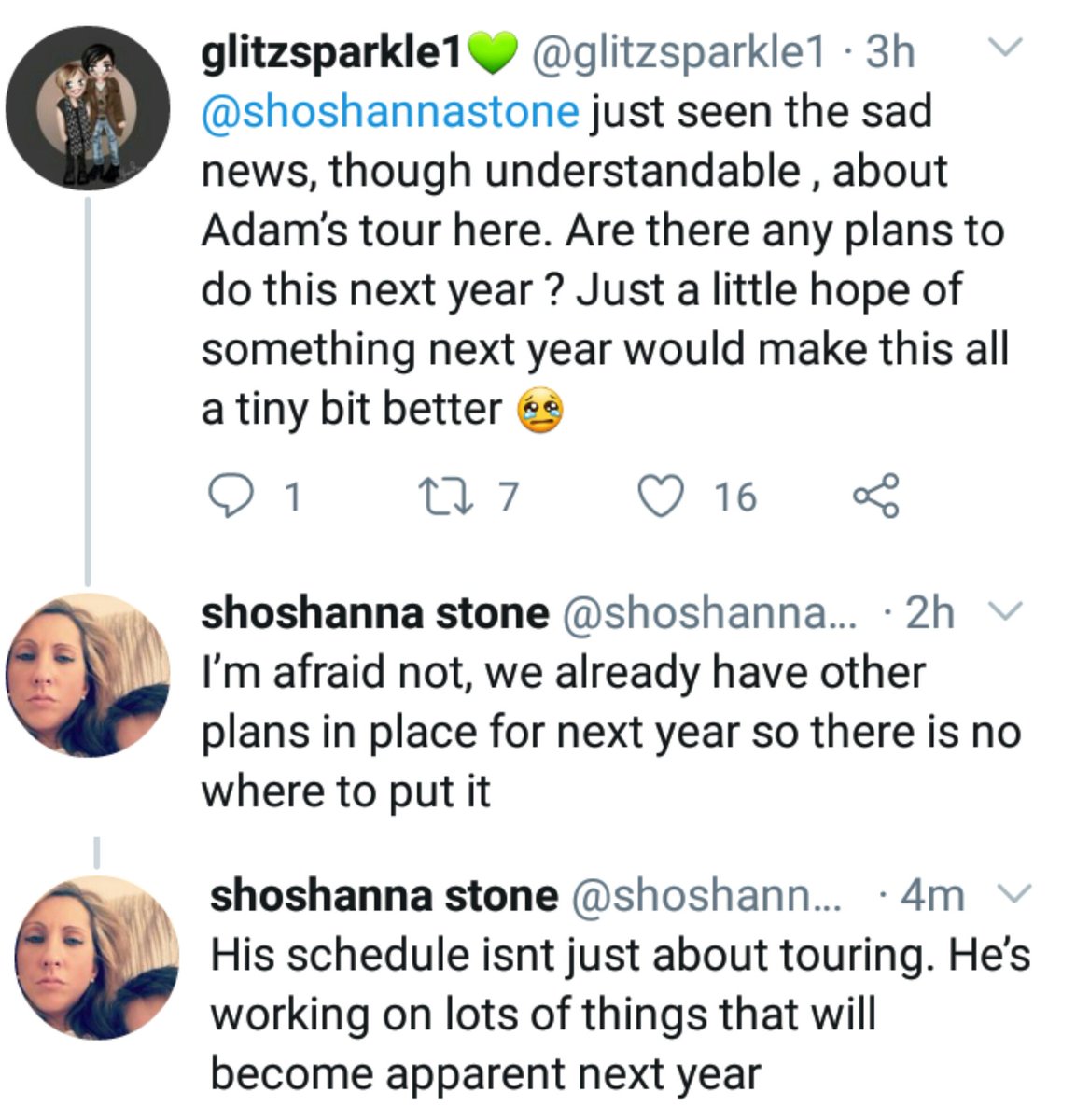INFO|Adam's publicist confirmed that the VELVET tour will not take place at all; there is no space for solo tour dates in 2021.

"It's not his choice. He already has plans which make the scheduling impossible. — He's working on lots of things that will become apparent next year."