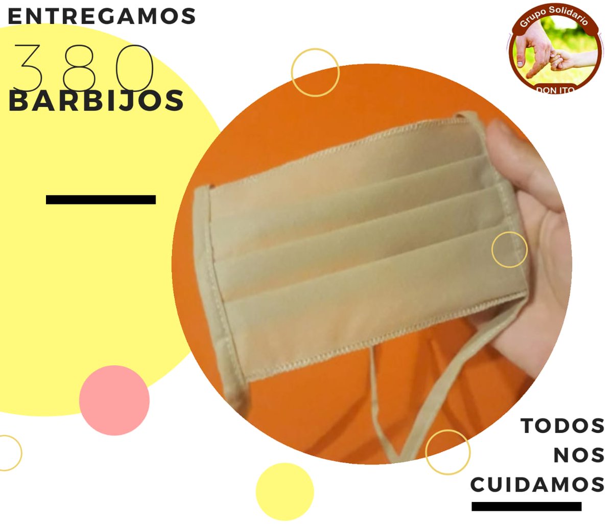 RodriguezDPablo's tweet photo. #EntregaDeBarbijos
Gracias al acompañamiento de Barbijos Solidarios llevamos entregado 380 barbijos y seguiremos llevandolos por cada lugar que visitemos.
Seguimos cuidandonos!!! https://t.co/t7doteKyaT