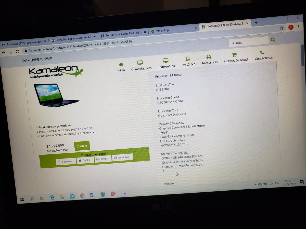 gluvabri's tweet photo. @PreciosSubida estuve realizando seguimiento a este pc, para comprarlo el dia de no IVA, todos los dias estaba disponible y casualemente hoy ya no hay ni un solo portatil, pq ahora vale 2.600.000 sin IVA #RoboSinIVA https://t.co/jDTZI0z7Ra