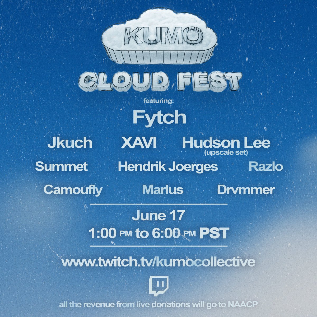 Playing <a href="/KUMOCollective/">KUMO Collective ☁️</a> Cloud Fest today 4:00pm PST - included a bunch of unreleased tracks for u - tune in on <a href="/Twitch/">Twitch</a>! 🤘twitch.tv/kumocollective