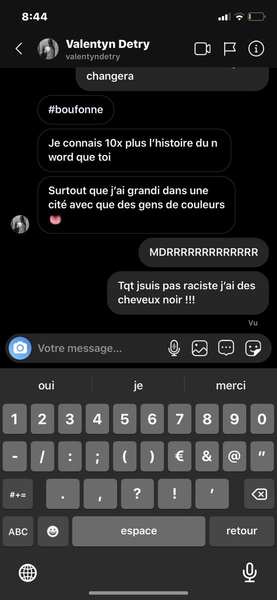 J’attendais aussi de sortir le # pour dénoncer ce tiktokeur valentyndetry qui croit au racisme anti blanc, fait des blagues grossophobes et a dit le n word