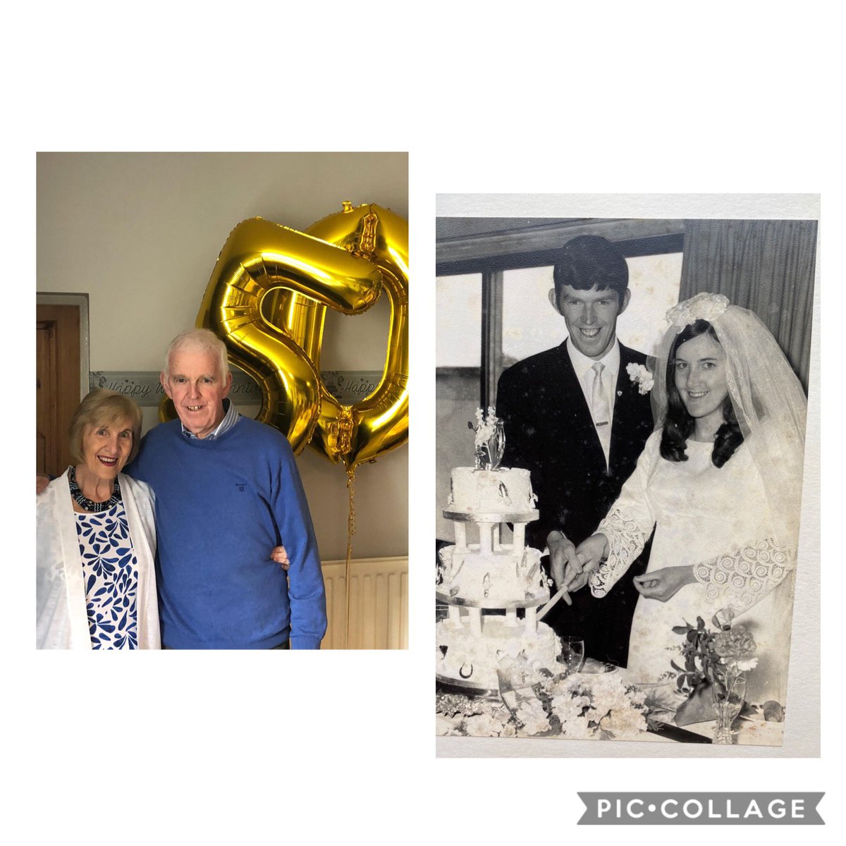 Michael & Phyllis Fennin est 17/6/70 #50years #goldenanniversary #luckyus 💛