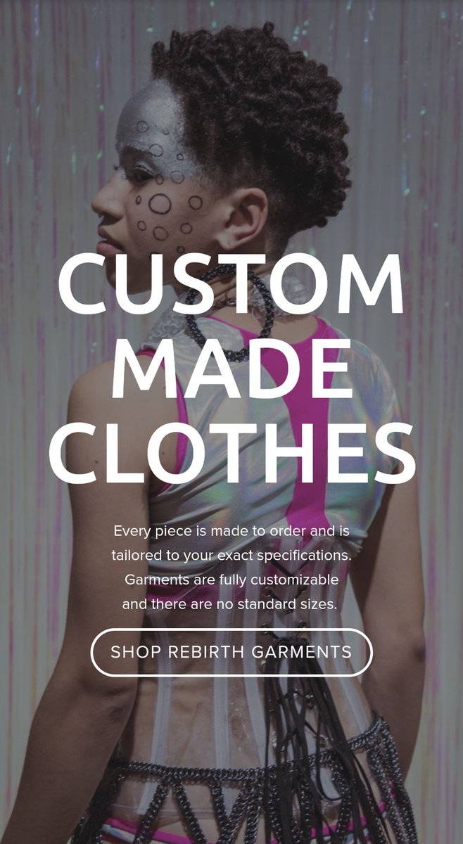  @rebirthgarments: Rebirth Garments is a Filipinx, nonbinary-owned company based in Chicago that focuses on uplifting the disabled & queer community through GNC, innovative wearables & radical visibility. Super exciting colors and designs, huge recommend!  http://rebirthgarments.com/ 