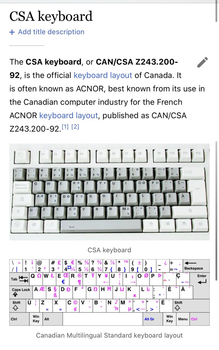 Jonathan Khoo Til About The Official Keyboard Layout Of Canada And Now I Have A Headache