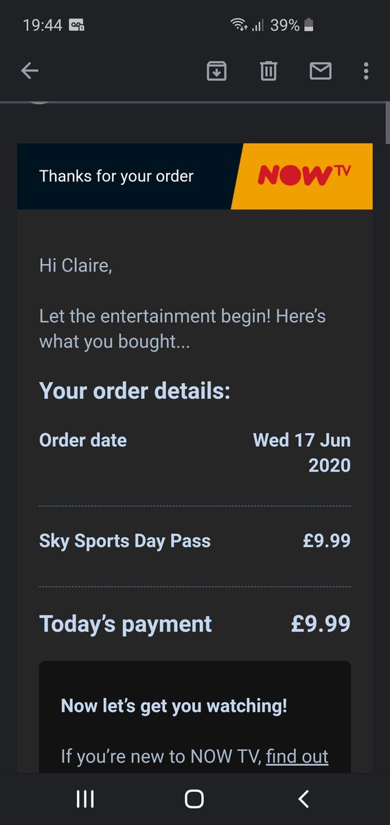 brettluck123's tweet photo. @NOWTV iv just brought the day pass and it wont let me watch the football https://t.co/6G7ic2LCIi
