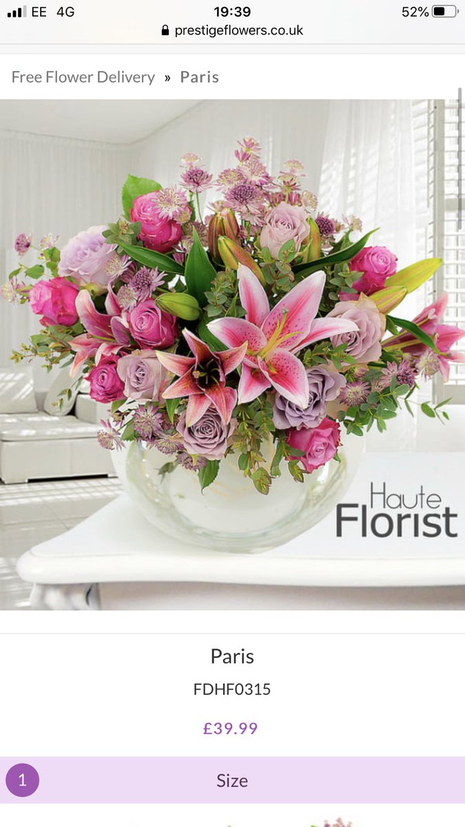 MssDuggi's tweet photo. Extremely disappointed with the @prestigeflowers order I sent to my mother in law. Flowers look nothing like the picture and they arrived a day late - embarrassing. Not worth over £50 at all. Would not recommend at all. https://t.co/ra5Ou4oRzj