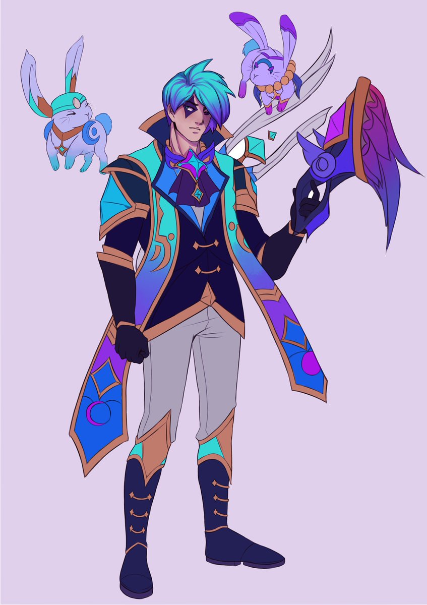 Felt like drawing a really edgy half-corrupted Star Guardian Aphelios just for the sake of it #leagueoflegends #artoflegends #aphelios #starguardian