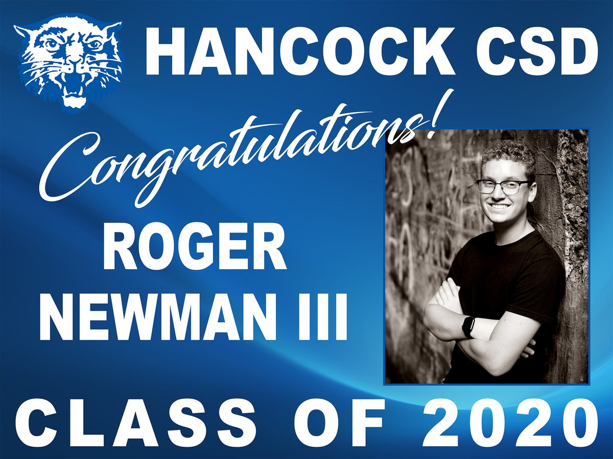 HCSDWildcats's tweet photo. THE CATS OF 2020!
The Hancock Central School District invites you to join in the celebration as we recognize our Class of 2020. Tonight's featured seniors are Michaela Mirch, Roger Newman III, Lily Ogozalek &amp; Sara Orlowski!
#WildcatPledge #WildcatPride #ClassOf2020 #CatsOf2020 https://t.co/Ghu7yueQIu