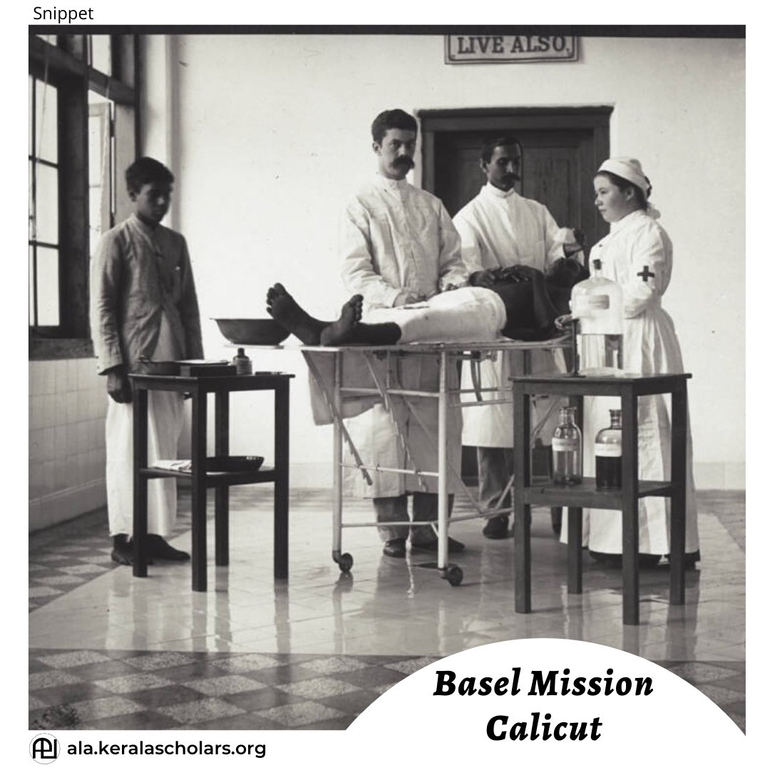 The new Operation theatre and operation table, 1913. In the photograph, Dr Stokes and Käthe can be seen standing next to a patient on an operation table. Also seen are an assistant and a bystander. (BM Archives) #Kozhikode  #KeralaHistory