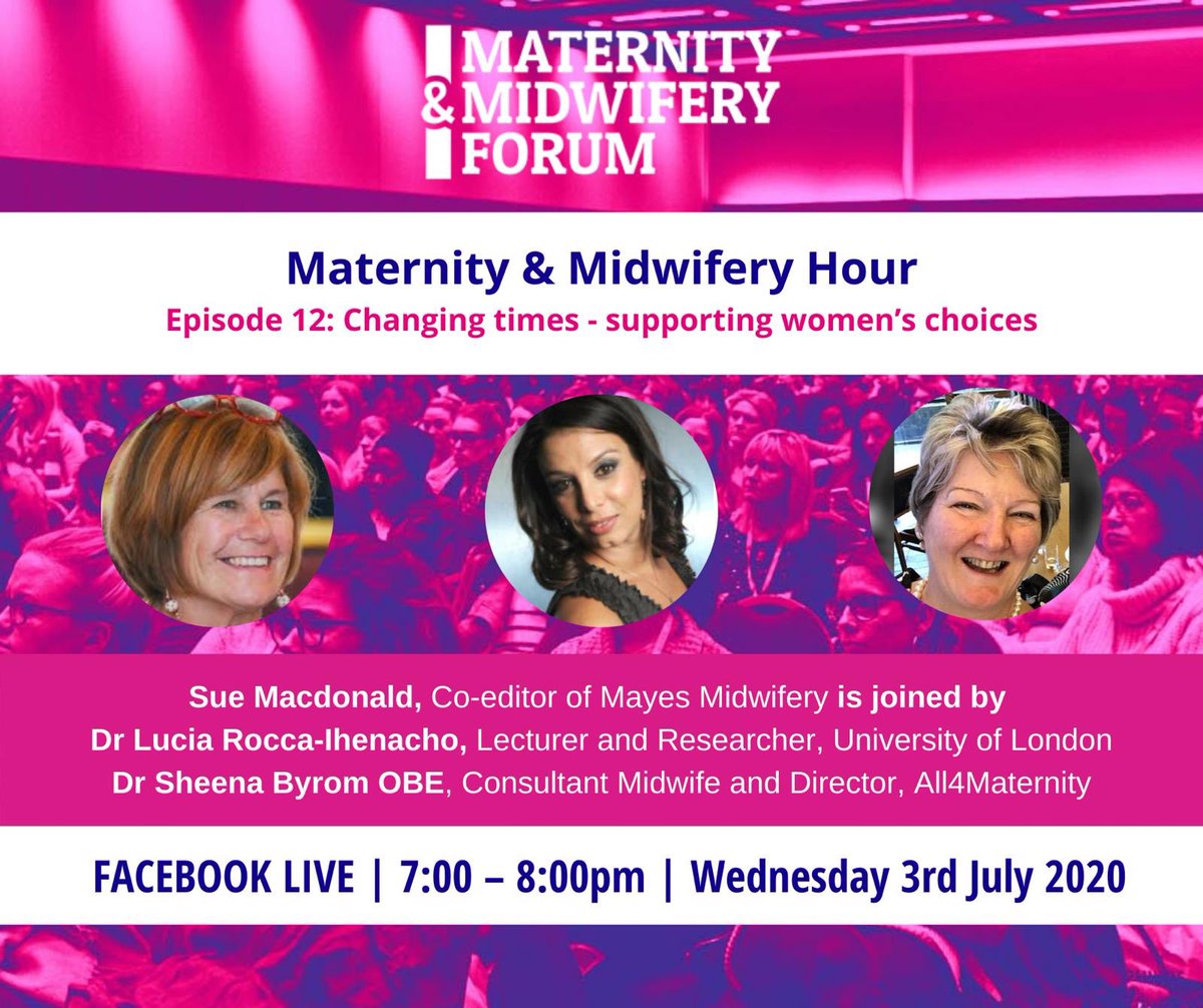 watchMATFLIX's tweet photo. The next episode of the #Maternity & #Midwiferyhour is with @sheena_byrom, @luciagreenwich and host @SueMacMidwife
SIGN UP NOW: https://t.co/gpk7ghX4OZ
#midwifery #midwife #studentmidwife #midwives #ForTheMidwife #MidwiferyForum #MATFLIX #all4maternity #maternity #revalidation https://t.co/YqJ3OhvFab
