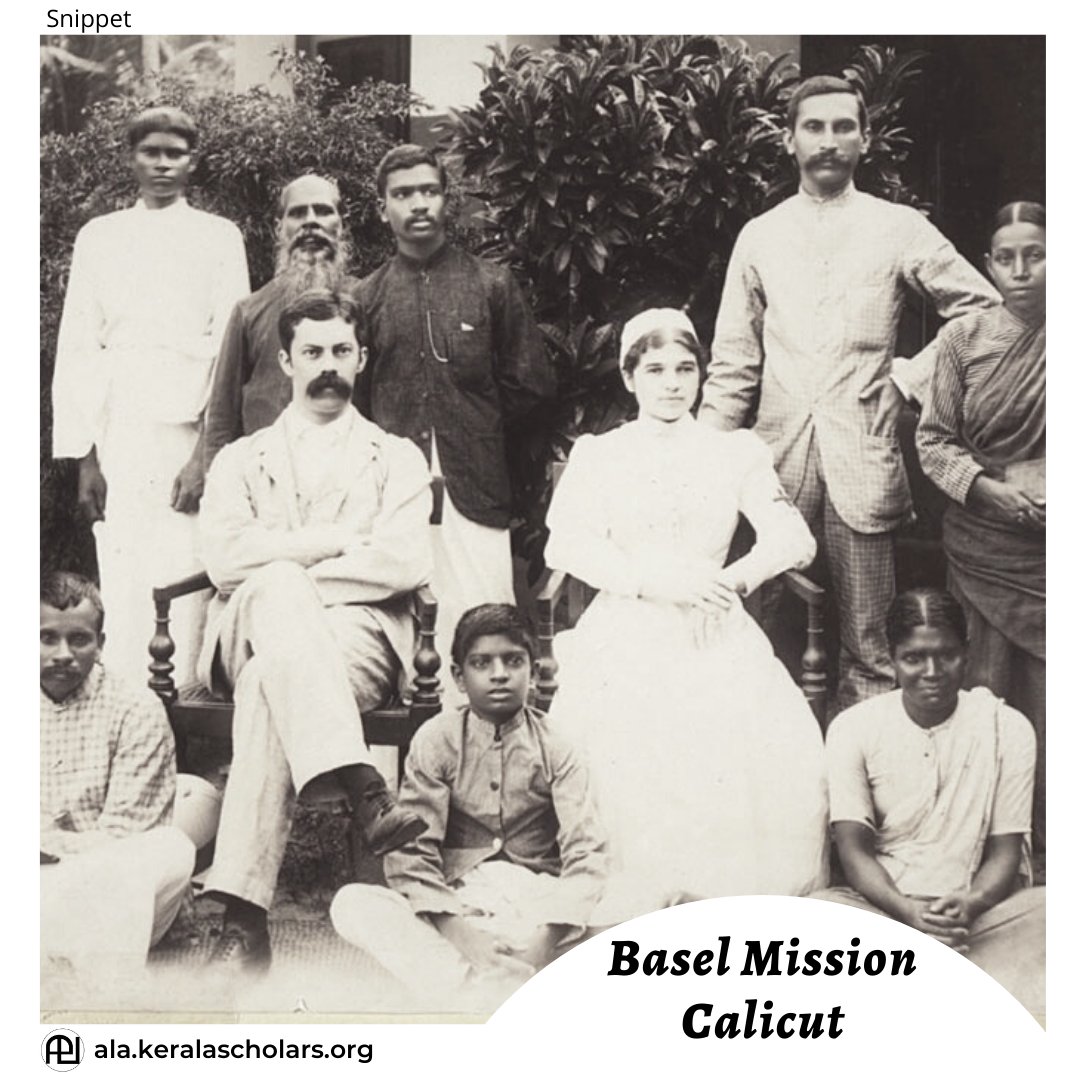Basel Mission (1/4)Dr William Stokes took charge of the Basel Mission Hospital in Calicut in 1895 until 1926. Käthe Fritz worked as a deaconess and nurse at the hospital between 1900 and 1915. Both pictured here with others outside the hospital (BM Archives)  #KeralaHistory