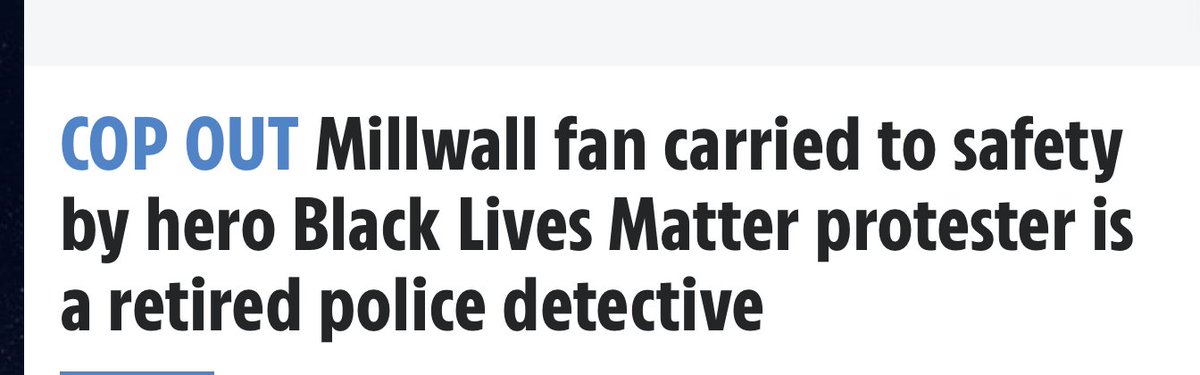 BameFor's tweet photo. Breaking news: The white guy #BrynMale saved from a beating by #BlackLivesMatter demo rescue hero #PatrickHutchinson is a retired @metpoliceuk detective. He was attacked after hurling racist abuse at black people. https://t.co/9XqlddwqI8