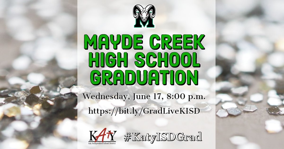 <a href="/MCHS_Rams/">RamNation</a> - it's graduation day! We are ready to celebrate the Rams. Use #KatyISDGrad when sharing your photos and watch live here: bit.ly/MCHSLiveStream @R_EdwardsMCHS <a href="/projectgrad20/">MCHSProjectGrad</a>