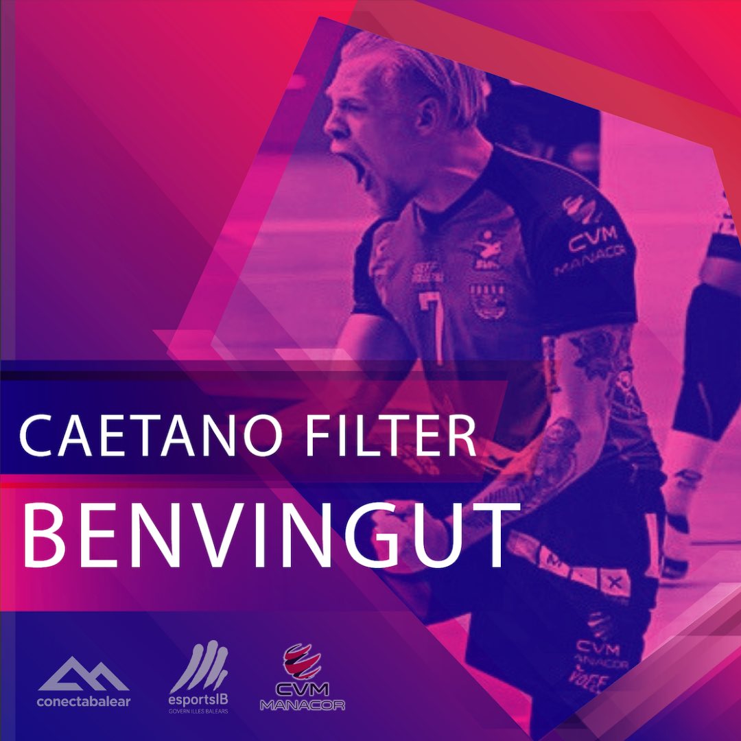 THE VIKING IS BACK! ⁣⁣🛡⚔️⁣

Caetano Filter torna al <a href="/conectabalear/">ConectaBalear</a> 2 anys després de fer història al nostre club. 

🇧🇷 24 anys ⁣⁣⁣
🔝1,92 metres d'alçada⁣⁣⁣
🔥 Receptor - Atacant⁣⁣⁣
💜 Coordinació,atac,recepció i defensa. 

Benvingut de nou, Patrón! 🍀
