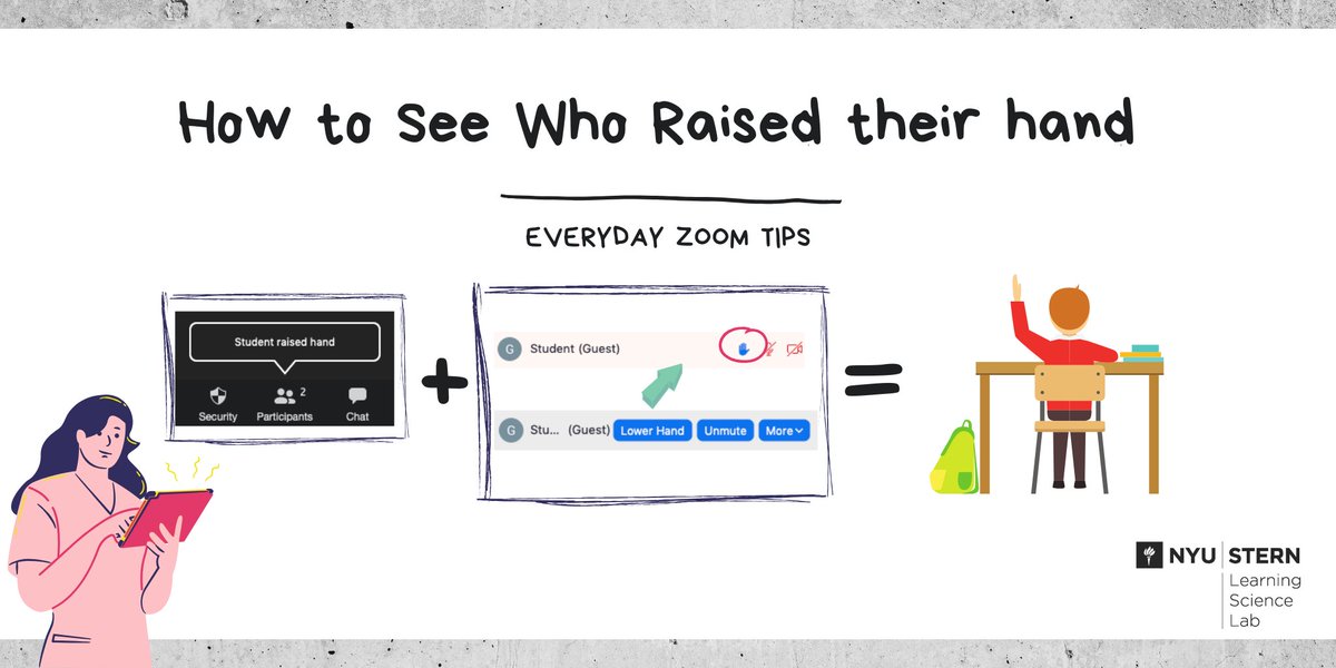 How do I see who raised their hand in Zoom?

1. You will see a notification on your Zoom toolbar
2. Click Participants to see a list of all your students
2. A blue hand icon displays by students with raised hands

#nyustern #zoomtips