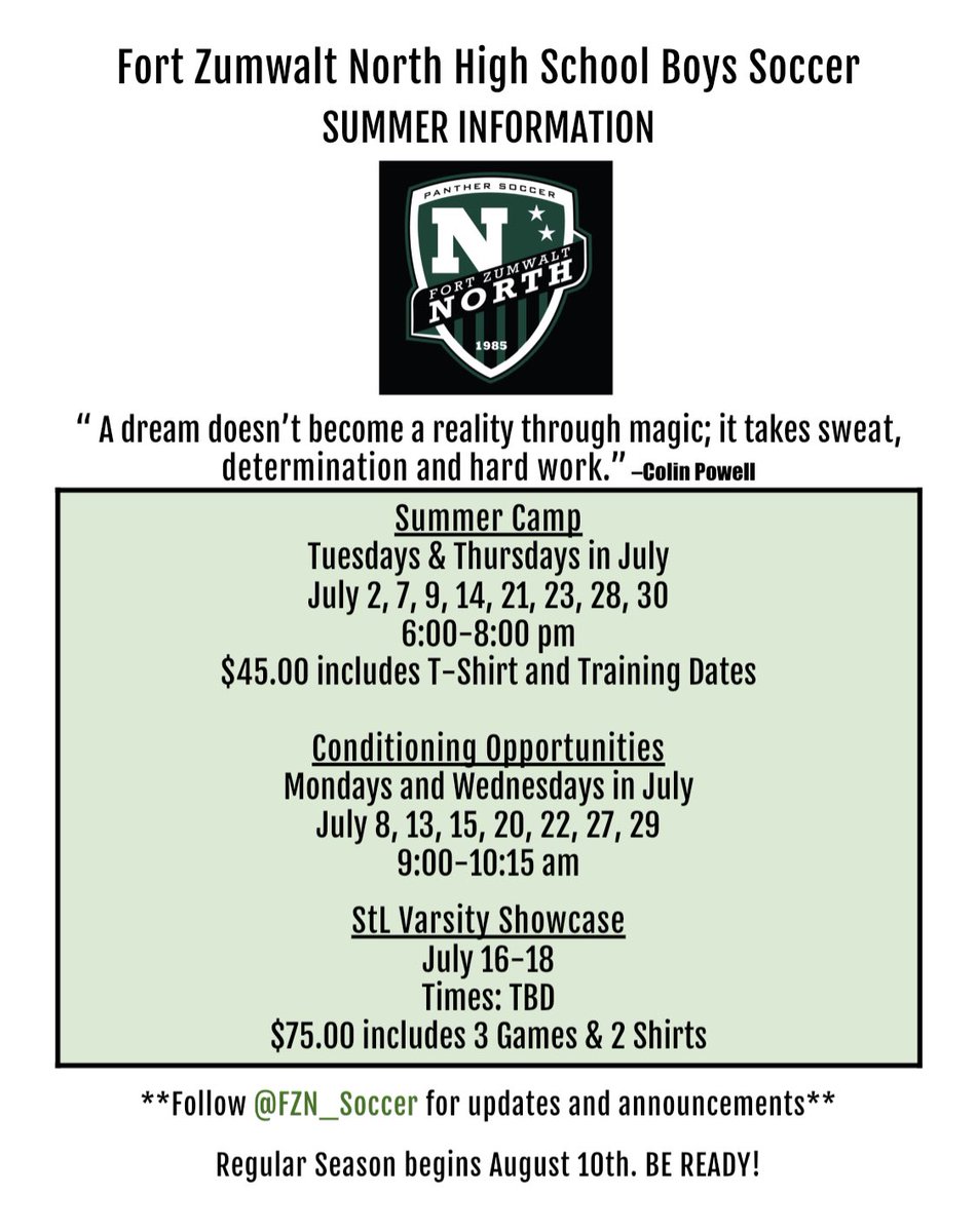 Here is the plan for July. If you plan to play, plan to attend as much as you can. Please spread the word!