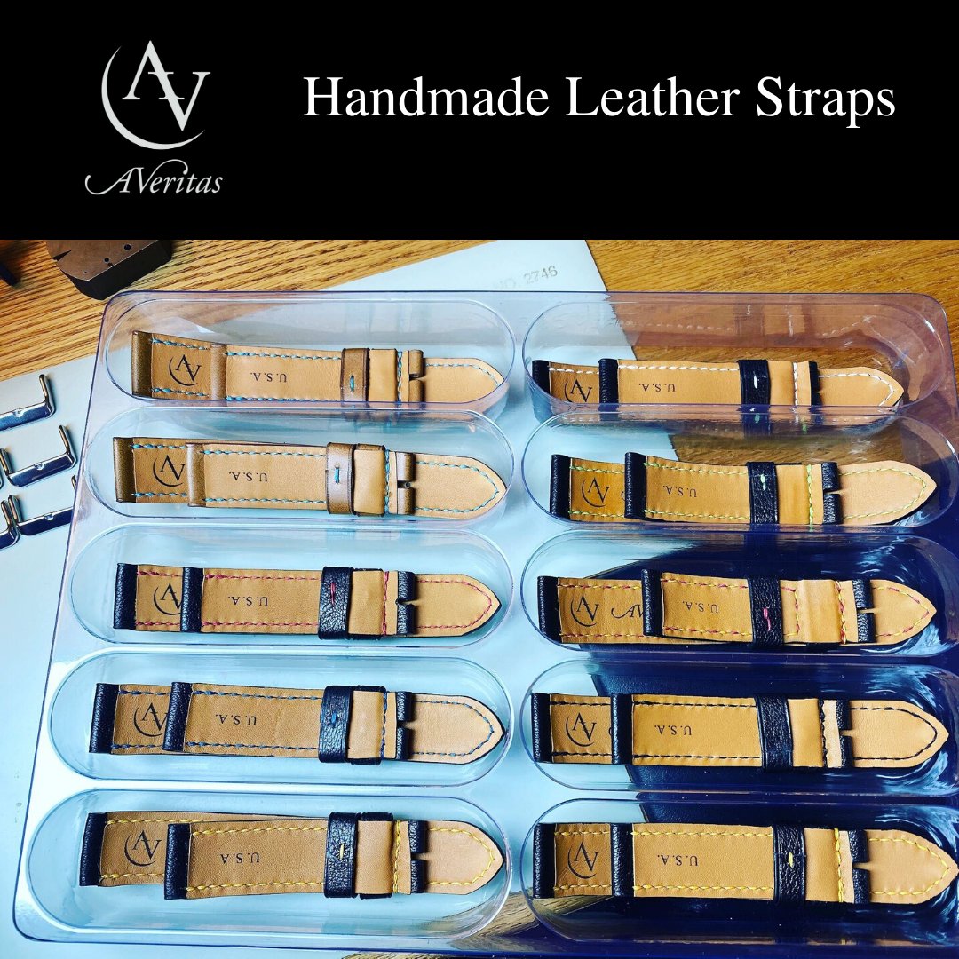 averitastime's tweet photo. Our hand-stitched leather straps complete the look of our pieces but also enhance the look of any watch you own.

View our entire collection of watches, straps, and accessories at https://t.co/BrN8my4CPX 

#horology #mensfashion #fashion #watch #watches #luxurywatchlife #luxlife https://t.co/Z9NJUB6DQq