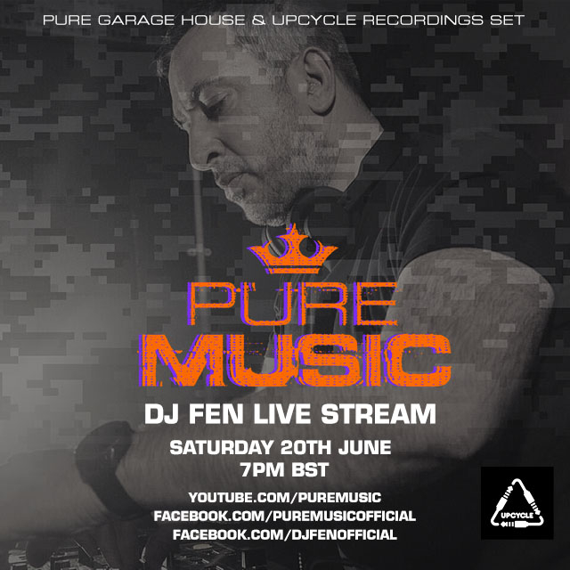 To celebrate the new PURE YouTube playlists join us for the first ever PURE music live stream featuring DJ Fen who will present an hour of Pure Garage House goodness