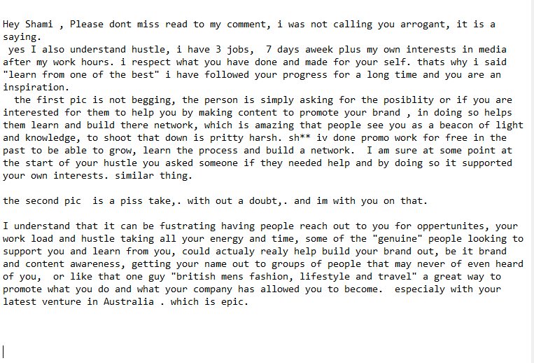 Dyslexicbrit's tweet photo. @Lotusman70 @PaulCowland_ Shami, I get what your saying. Read the pic. im not disagreeing with your view. if one day in/around your hustle you can book a coffee slot, I would love to share a story with you, that could surprise you.  If you cant. not a problem. I admire what you've achieved so far . https://t.co/d5G5F3JrL3