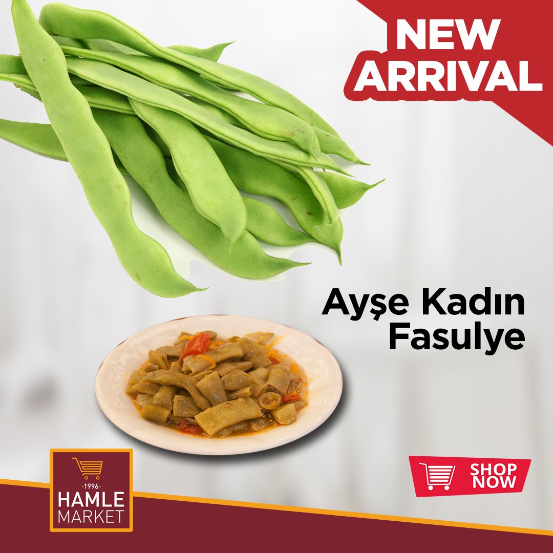 HamleMarket's tweet photo. Taze Ayşe Kadın Fasulye şimdi stoklarımızda!

Shop now ►https://t.co/mcjwWqN74h

#HamleMarket #Fresh #Turkish #TurkishProducts #TurkishMarket #TurkishFoods #TürkMarketi #TürkÜrünleri https://t.co/pLhIMXjHDs