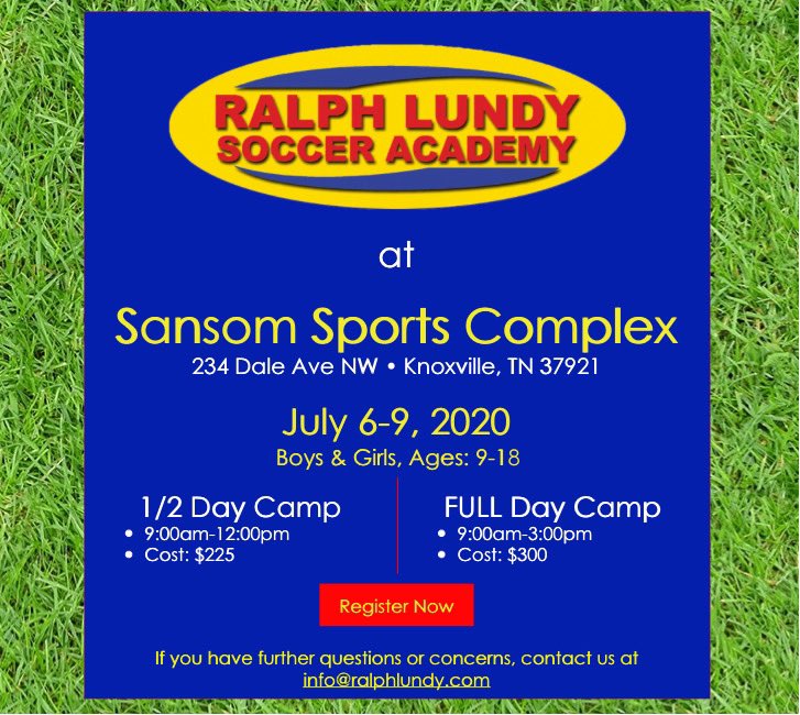 Ralph Lundy #soccer camps are coming! July 6-9 at Sansom.