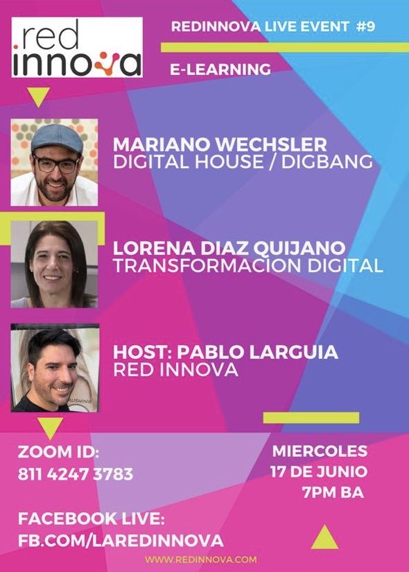 Que lindo participar de redinnova! 19hs hoy!