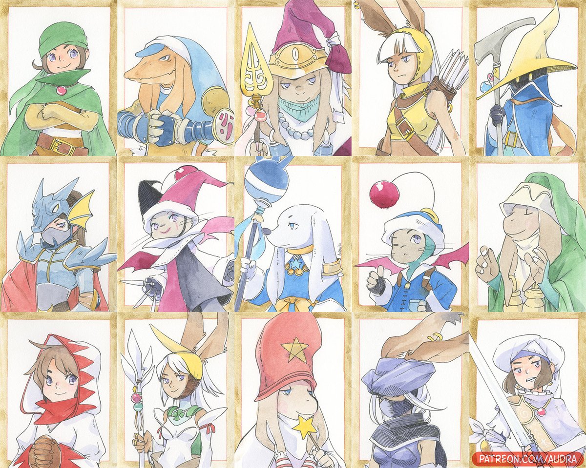 Audra Furuichi Finally The Full Sketchcard Set For This Month S Top Tier Supporters At Patreon I Was Suggested Final Fantasy But Uh I Haven T Played Ff7 Remake Yet T Co Ofphvnkdzp T Co 3cmpltetot