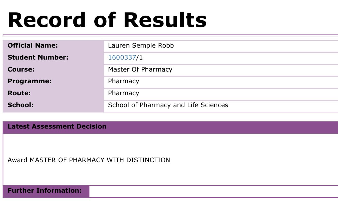 laurenn_pharm's tweet photo. Beyond happy that I’ve managed to complete my degree and come out with a Masters in Pharmacy with distinction 🥳.
It’s now time to start the next adventure as a pre-registration hospital pharmacist at NHS Fife 💊👩🏼‍🔬. https://t.co/C5svi0Uq1H