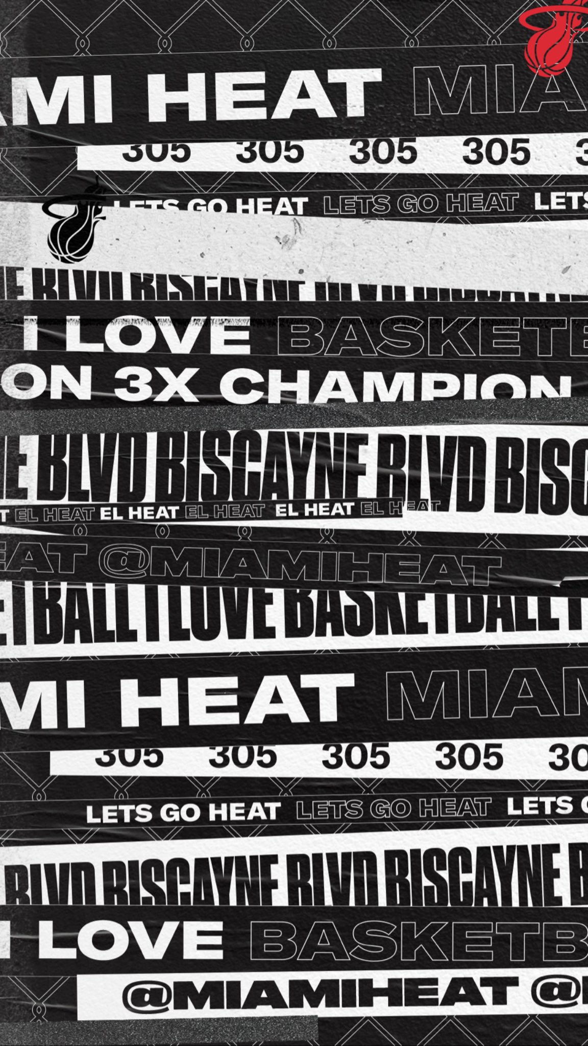 Miami Heat Logo Black And White Wallpaper