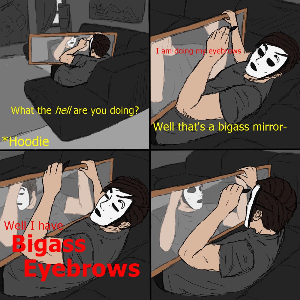 MARBLEDHORNET's tweet image. they said i can’t have weekly psychological breakdowns AND have nice eyebrows at the same time. they were wrong.