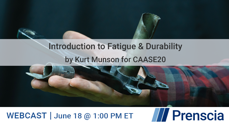 HBMPrenscia's tweet photo. Learn why fatigue is an important failure mode to account for in product design to avoid costly &amp; dangerous failures during our CAASE 2020 sponsored session by @Kurt Munson. Tune in June 18th to catch this webcast hosted by @NAFEMS &amp; @Digital Engineering: https://t.co/T9dufQxS5j https://t.co/ZG1zsoPotn